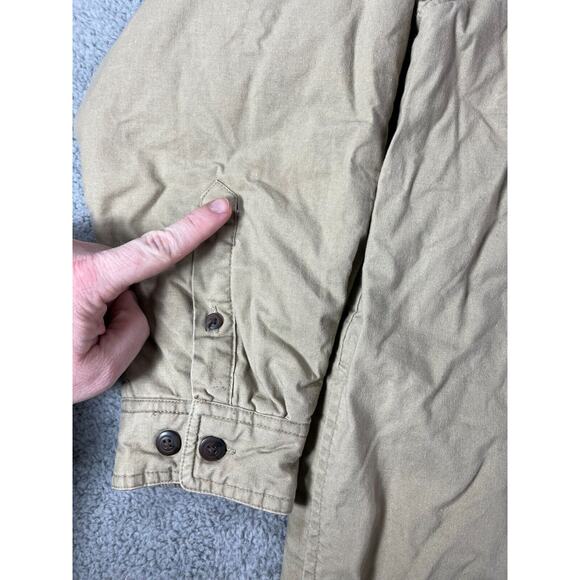 World Island Shirt Shacket Mens 2XLT Flannel Lined Brown Button Down Warm - Picture 8 of 12